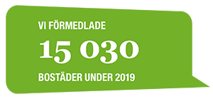 Under 2019 förmedlade Bostadsförmedlingen 15030 bostäder