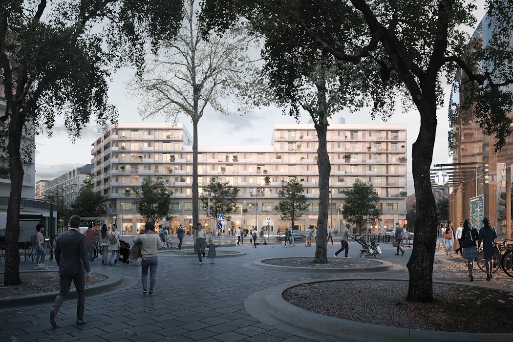 Huset sett från kommande T-banan
